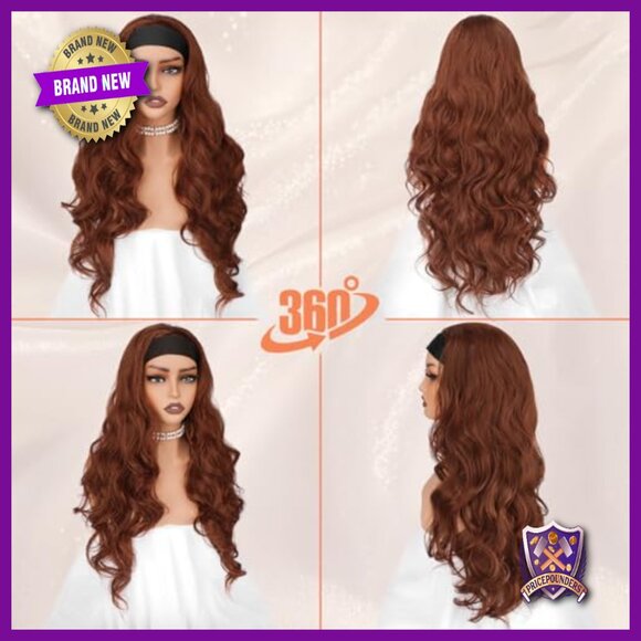 Human Hair Clip-In Bangs with Body Wave Headband Wig